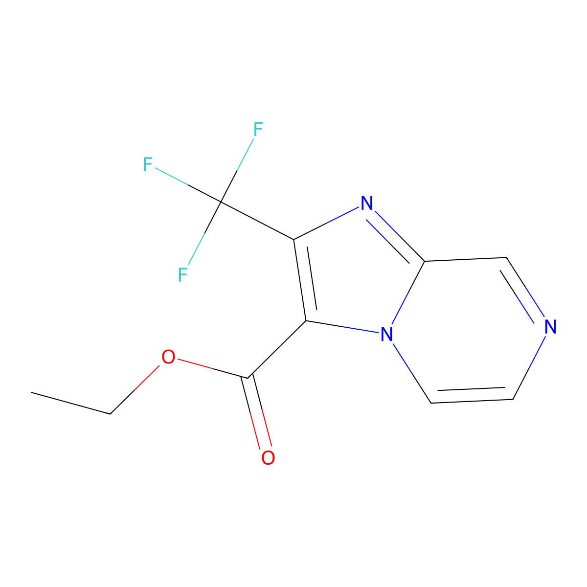 Ethyl 2-(trifluoromethyl)imidazo[1,2-a]pyrazine-3-carboxylate molecular structure, CAS 420119-54-6