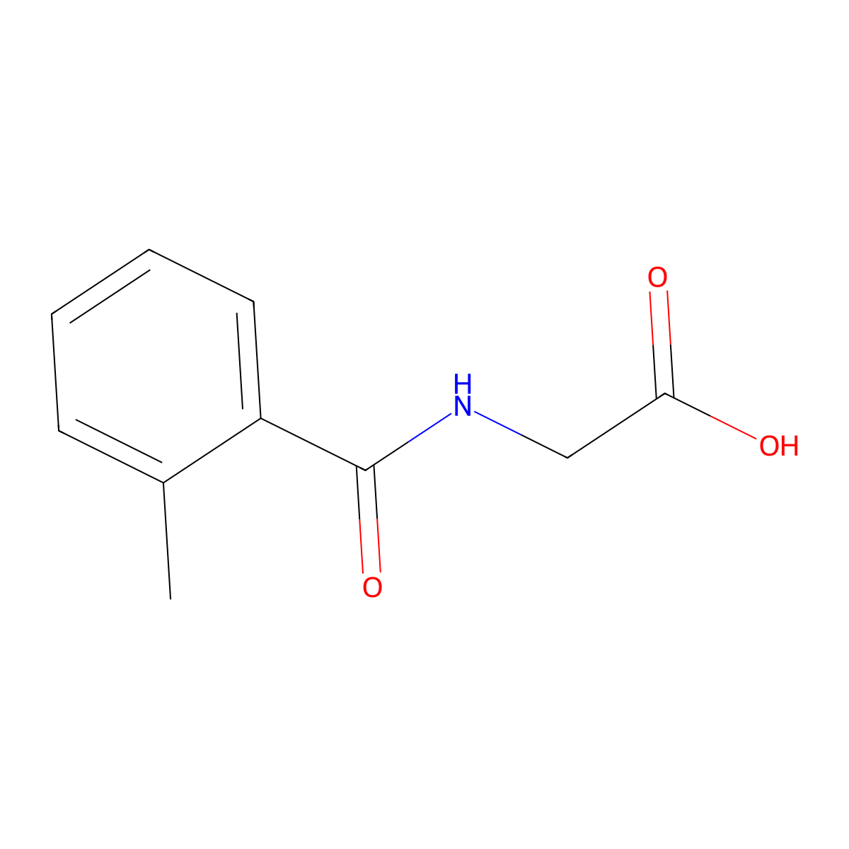 2-Methylhippuric Acid molecular structure, CAS 42013-20-7