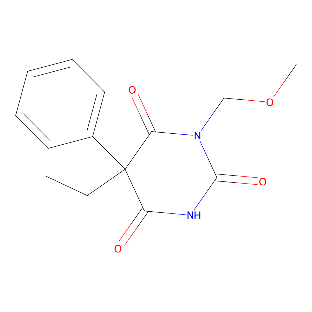 N-Methoxymethylphenobarbital molecular structure, CAS 42013-65-0