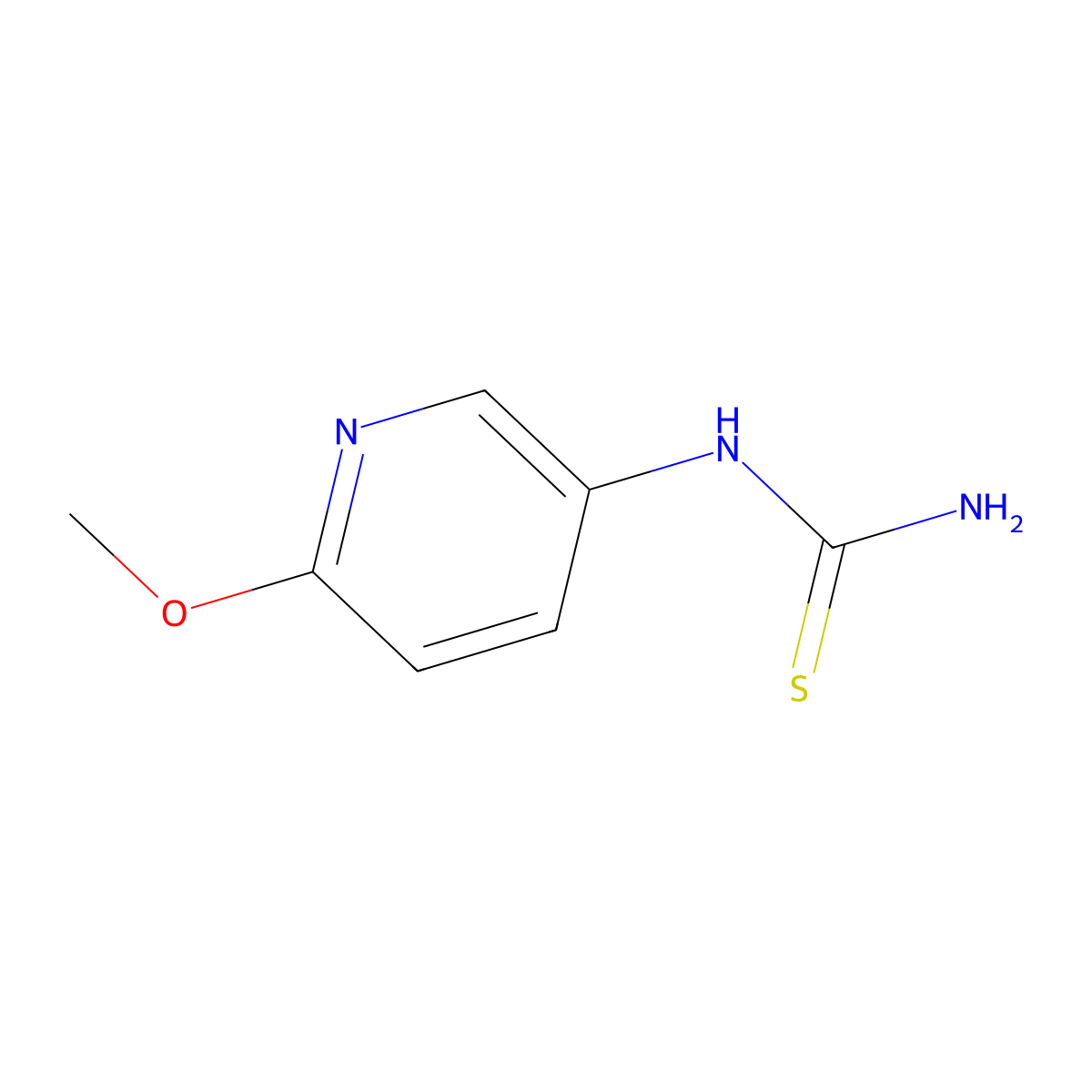 (6-Methoxypyridin-3-yl)thiourea molecular structure, CAS 420130-44-5