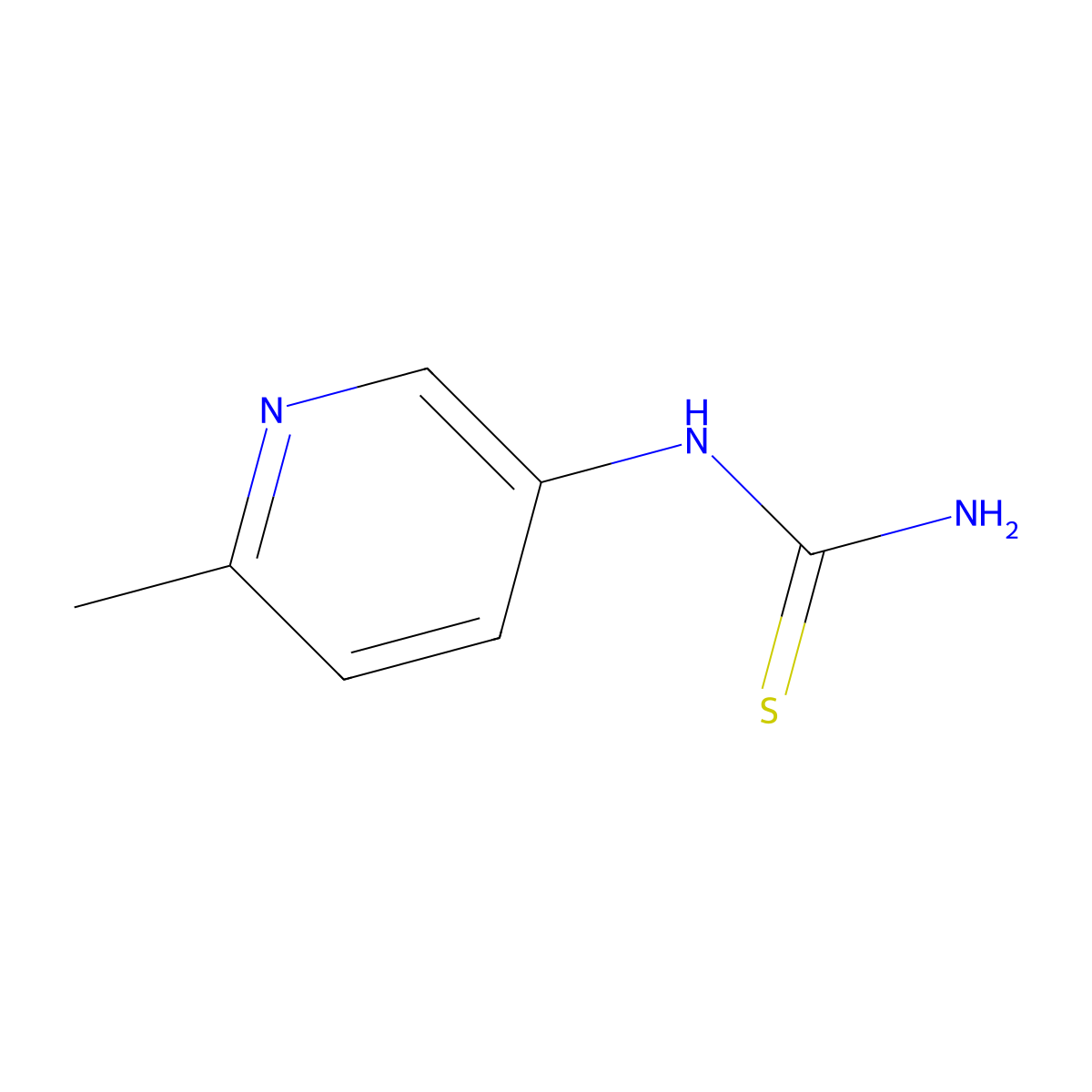 (6-Methylpyridin-3-yl)thiourea molecular structure, CAS 420130-75-2