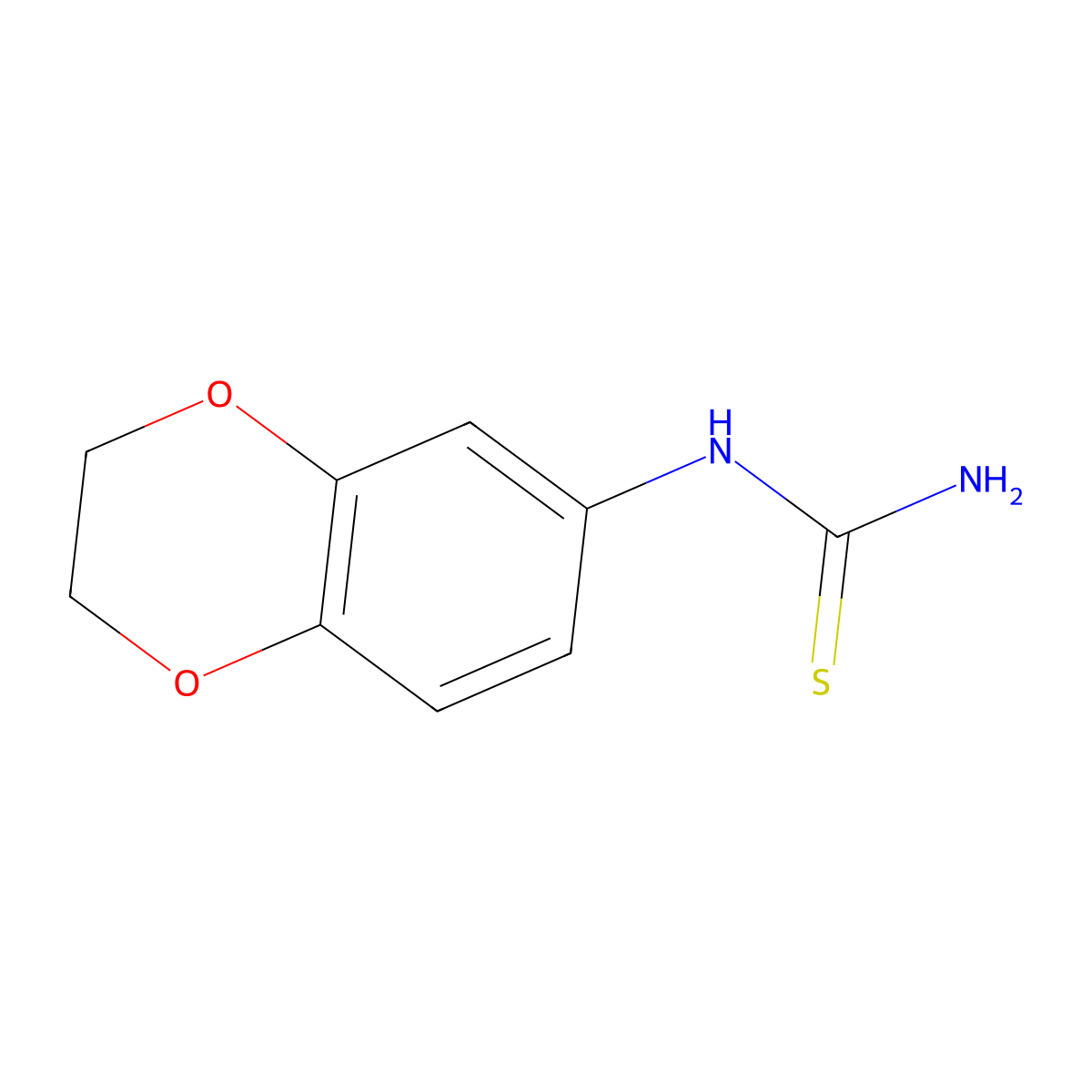 (2,3-Dihydro-1,4-benzodioxin-6-yl)thiourea molecular structure, CAS 420130-76-3