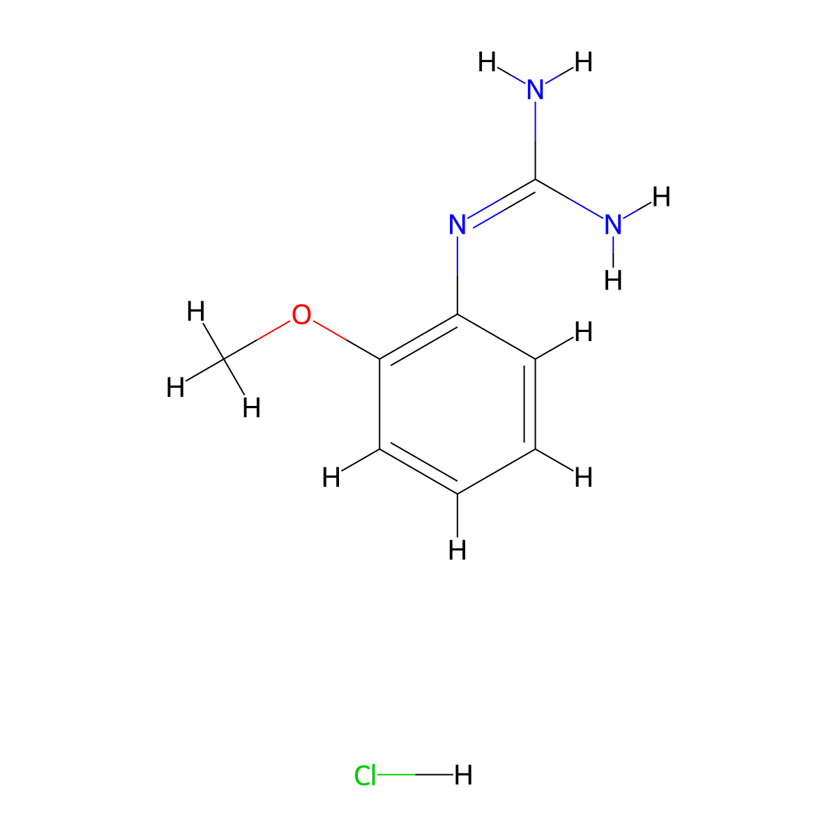 N-(2-Methoxy-phenyl)-guanidine hydrochloride molecular structure, CAS 420130-92-3