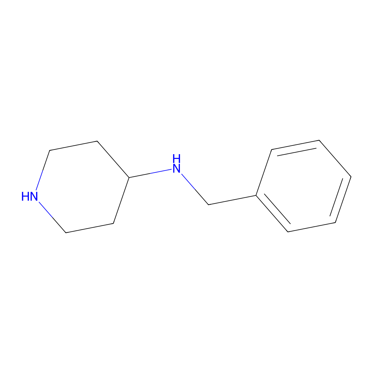 N-benzylpiperidin-4-amine molecular structure, CAS 420136-94-3