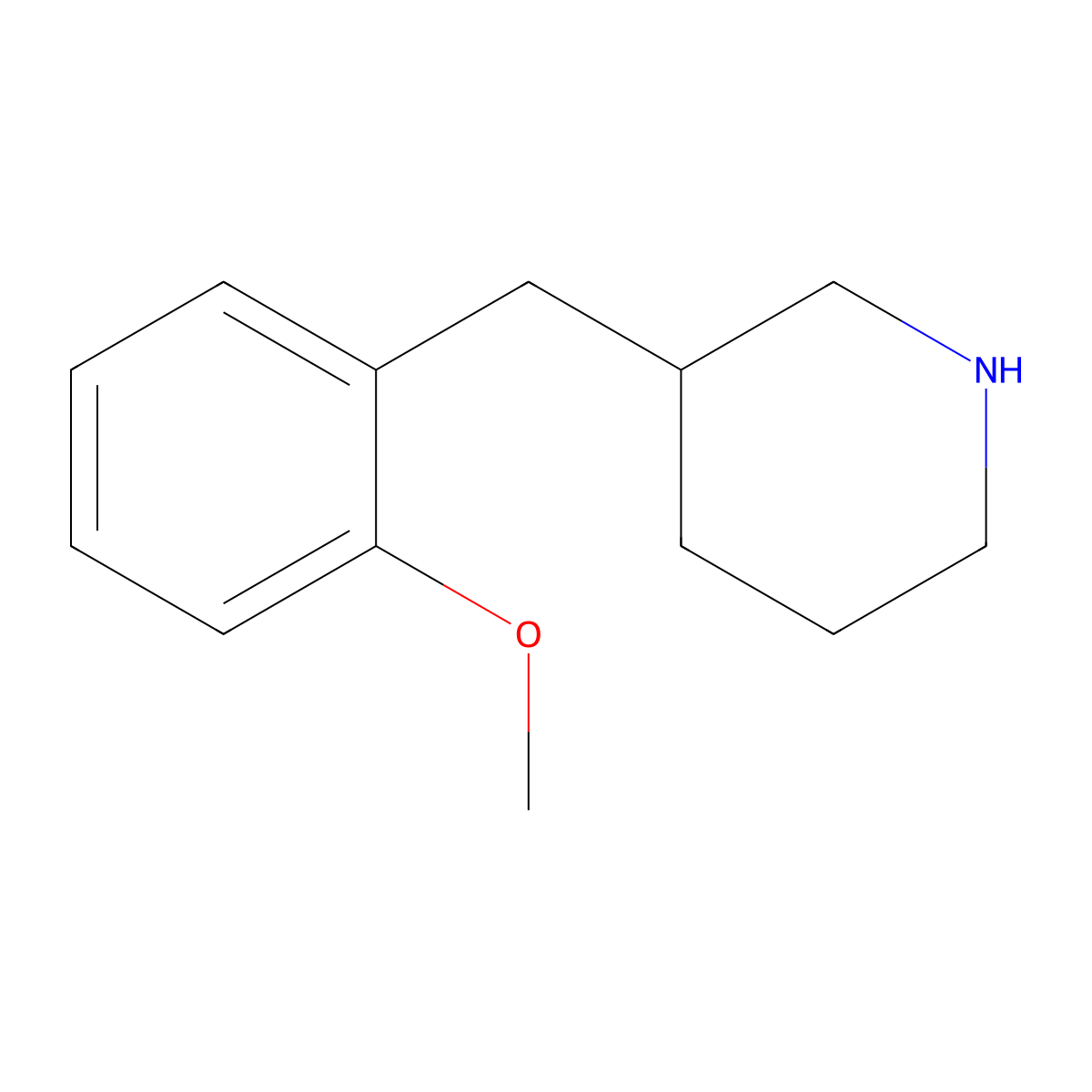 3-(2-Methoxy-benzyl)-piperidine molecular structure, CAS 420137-10-6