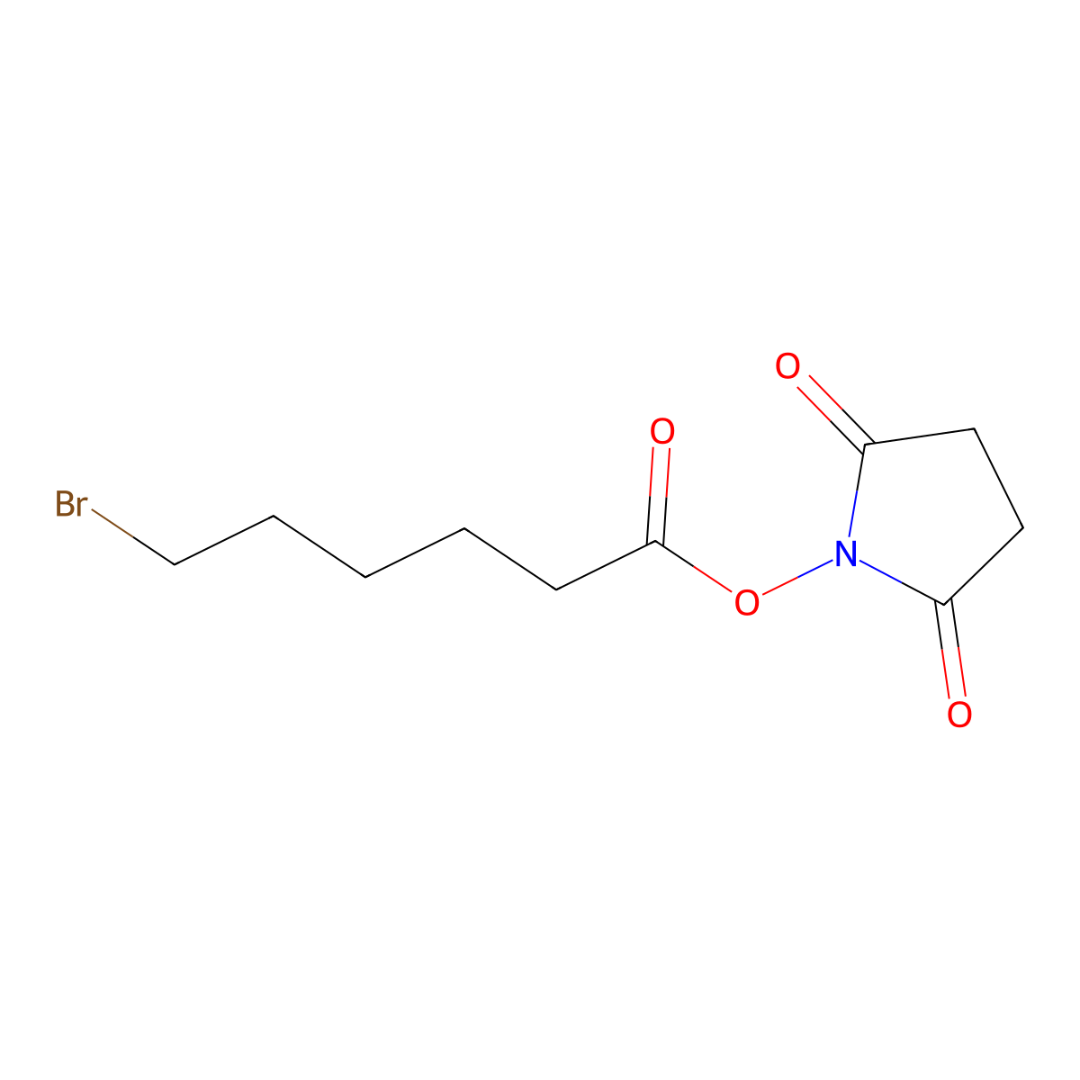 2,5-Dioxopyrrolidin-1-yl 6-bromohexanoate molecular structure, CAS 42014-54-0