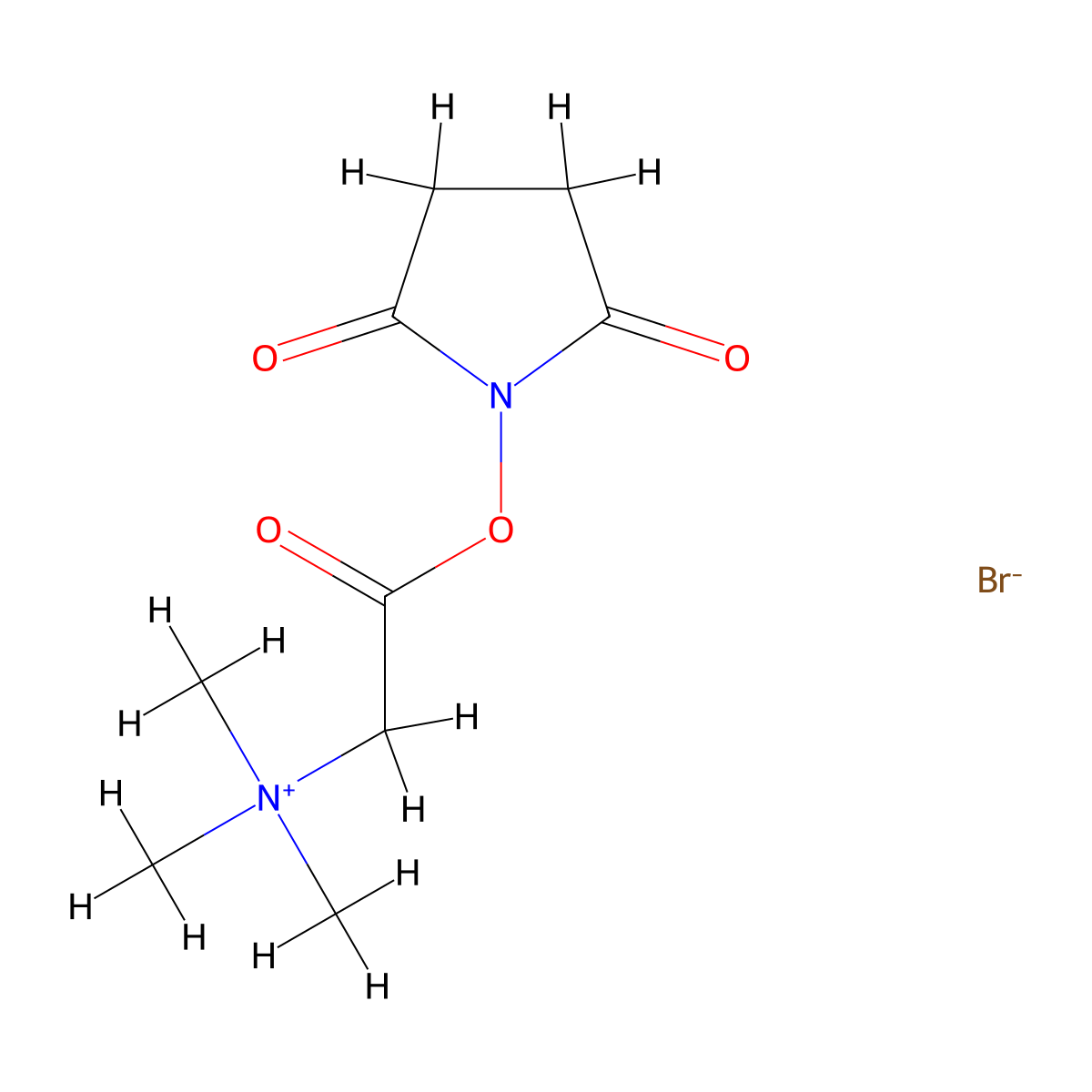 N,N,N-Trimethylglycine N-Hydroxysuccinimide Ester Bromide molecular structure, CAS 42014-55-1