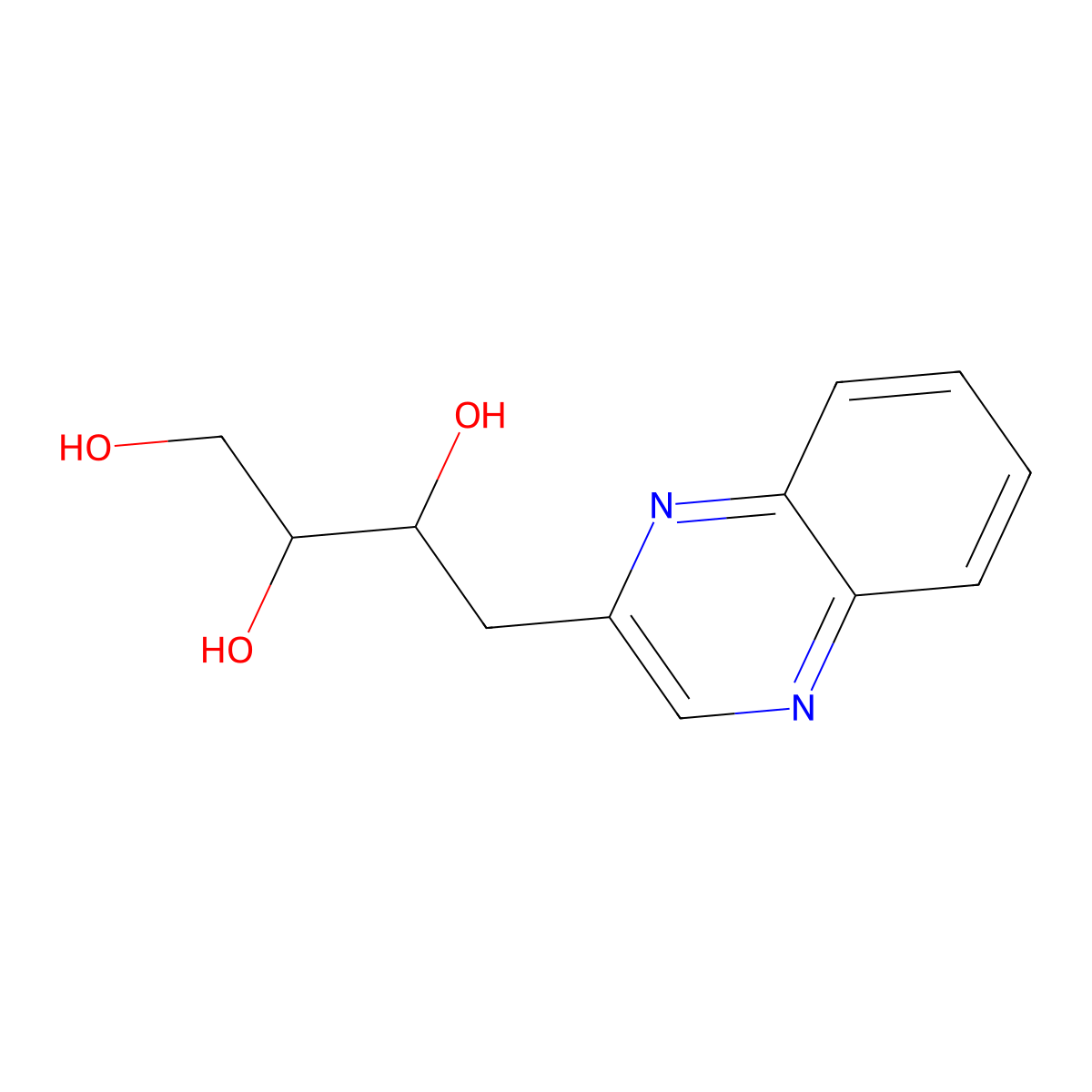 4-(Quinoxalin-2-yl)butane-1,2,3-triol molecular structure, CAS 42015-38-3