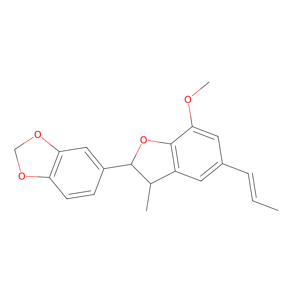 (-)-Licarin B molecular structure, CAS 42016-15-9