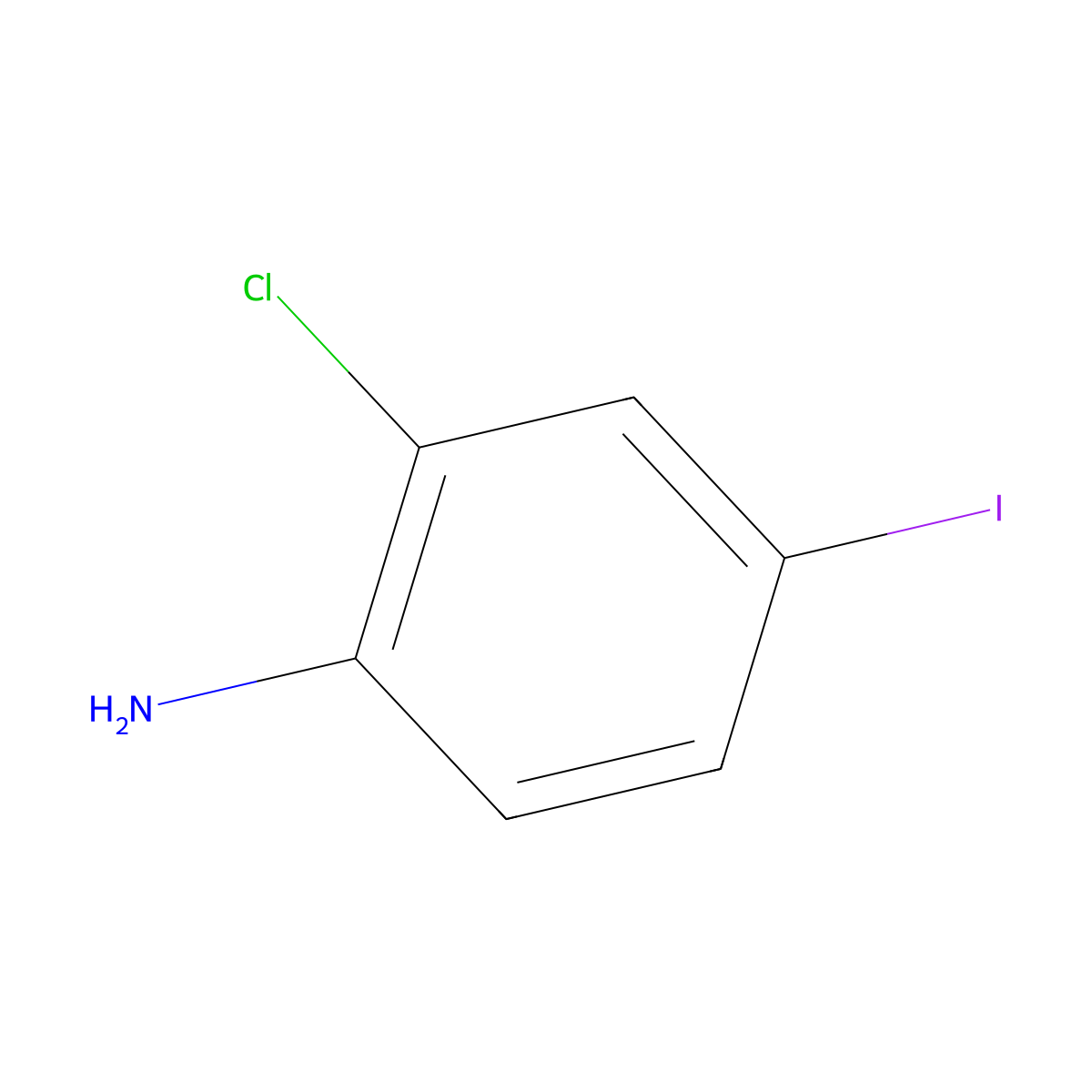 2-Chloro-4-iodoaniline molecular structure, CAS 42016-93-3