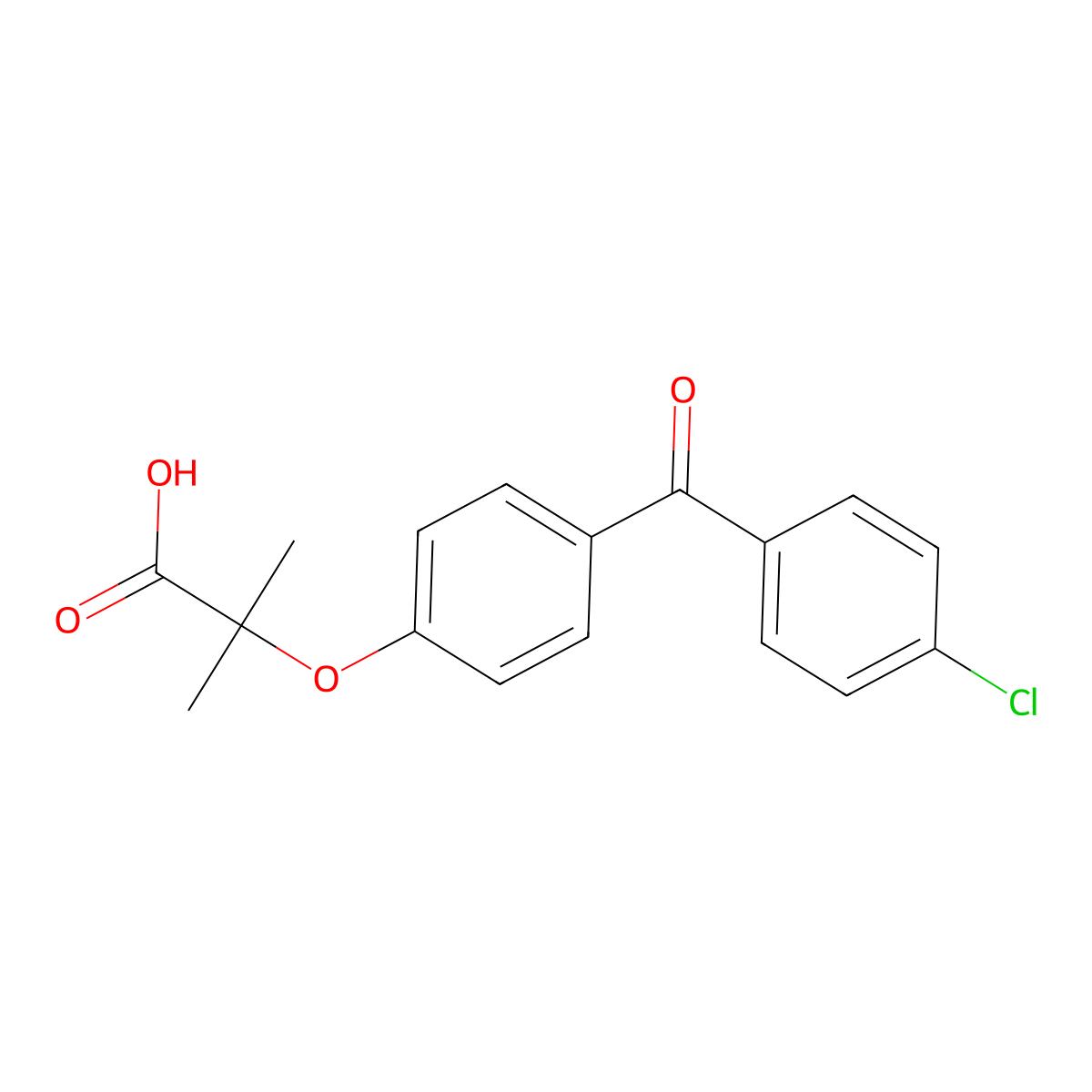 Fenofibric Acid molecular structure, CAS 42017-89-0
