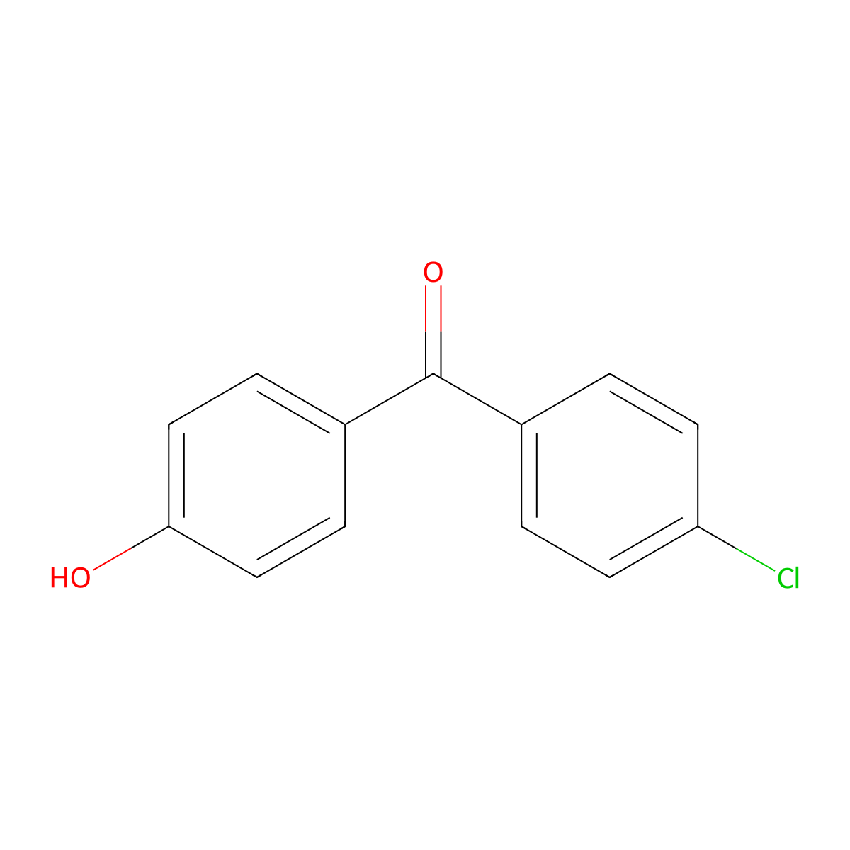 4-Hydroxy-4'-chlorobenzophenone molecular structure, CAS 42019-78-3