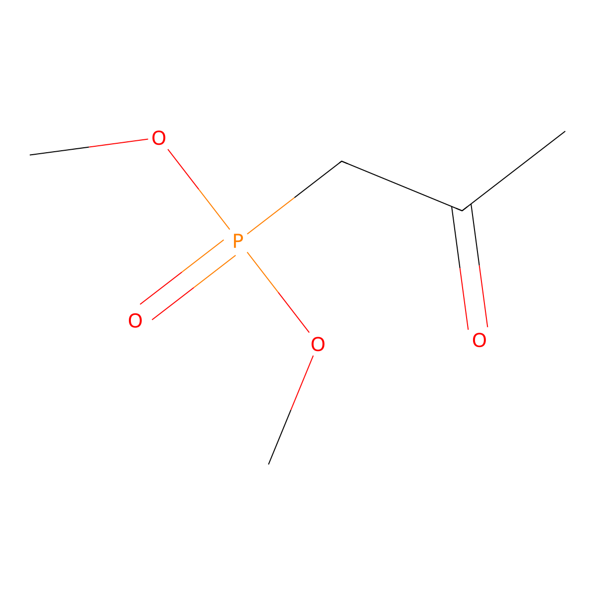 Dimethyl (2-oxopropyl)phosphonate molecular structure, CAS 4202-14-6
