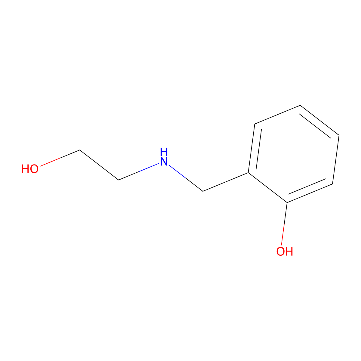 (2-Hydroxybenzyl)(2-hydroxyethyl)amine molecular structure, CAS 4202-67-9