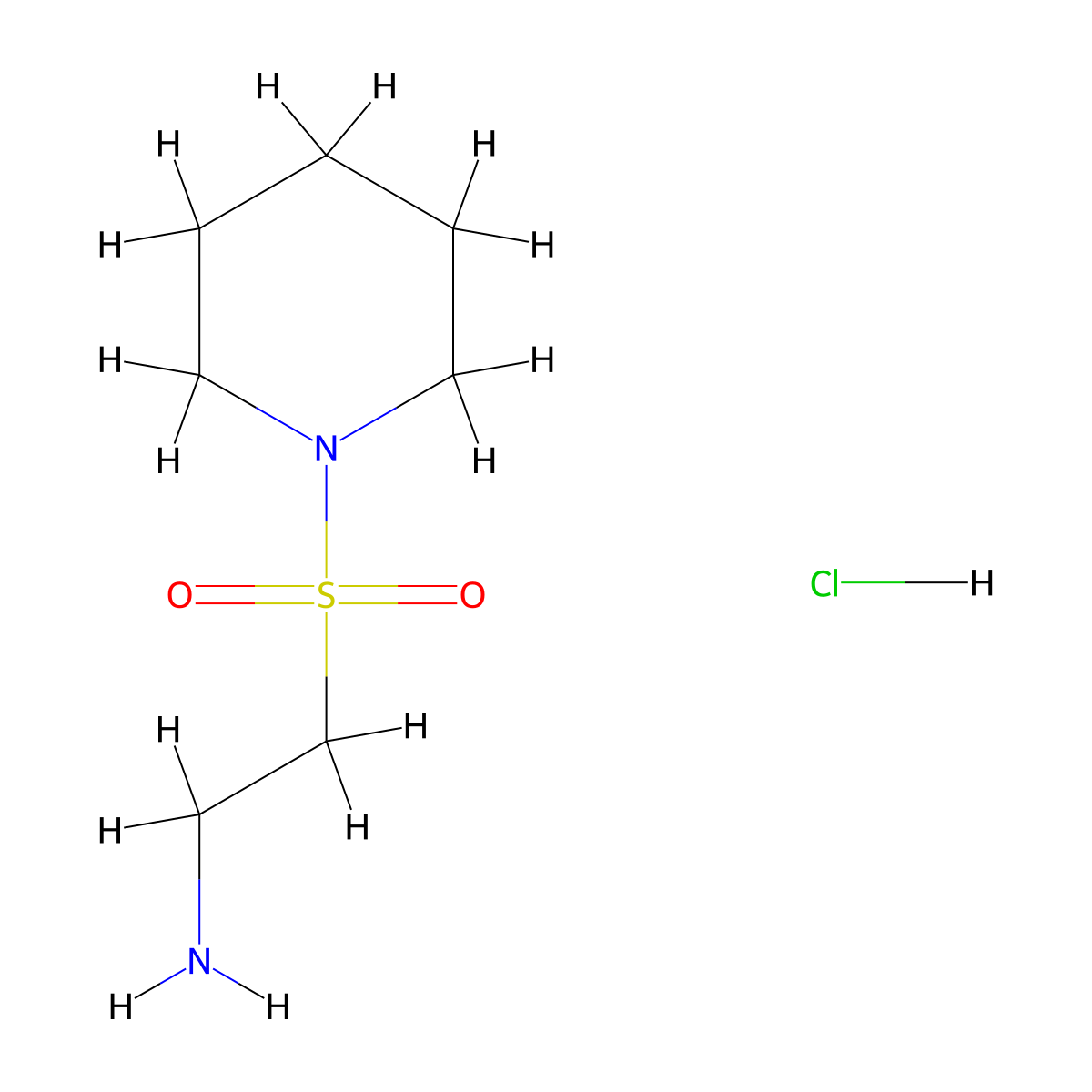 2-(Piperidine-1-sulfonyl)-ethylamine hydrochloride molecular structure, CAS 42025-52-5