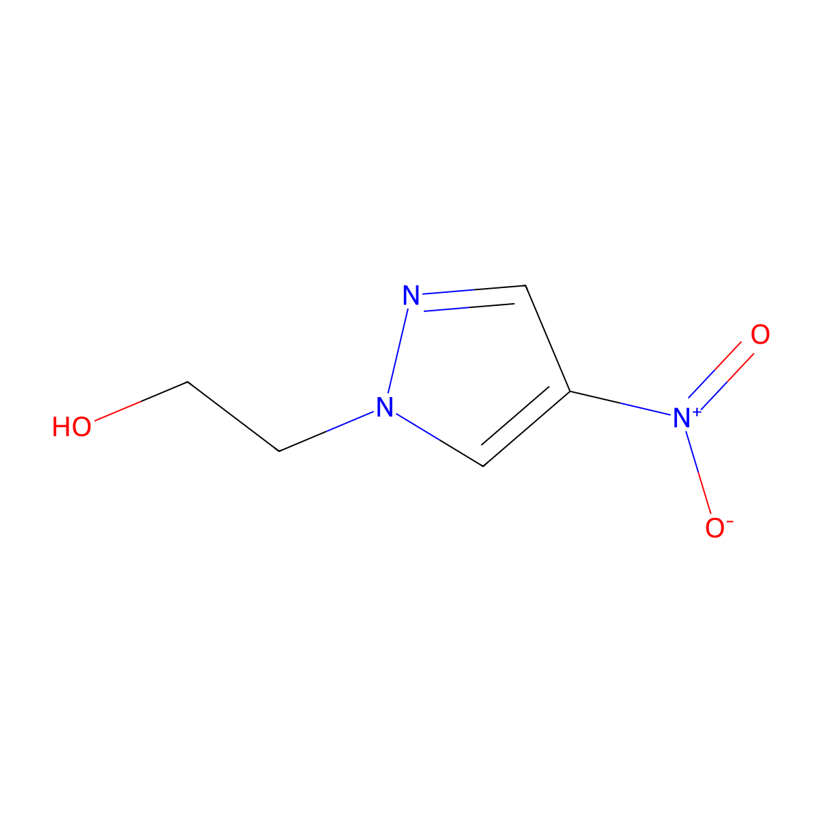 1-Hydroxyethyl-4-nitropyrazole molecular structure, CAS 42027-81-6