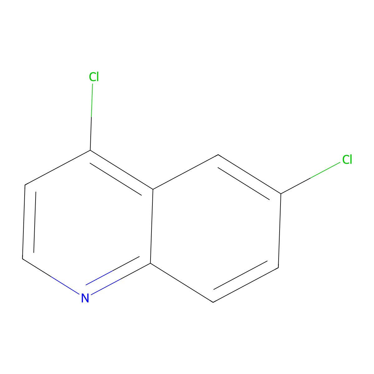 4,6-Dichloroquinoline molecular structure, CAS 4203-18-3