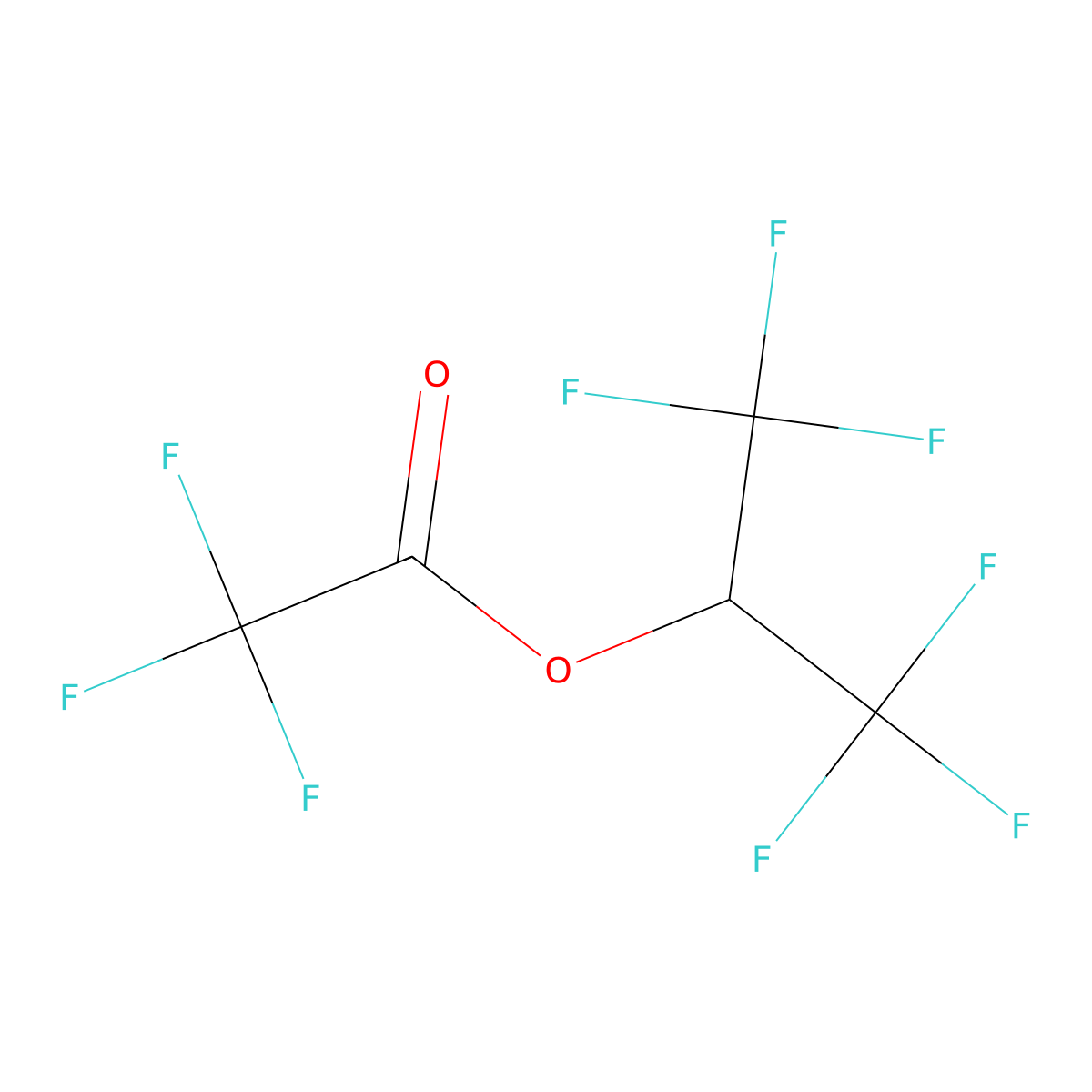Hexafluoroisopropyl trifluoroacetate molecular structure, CAS 42031-15-2