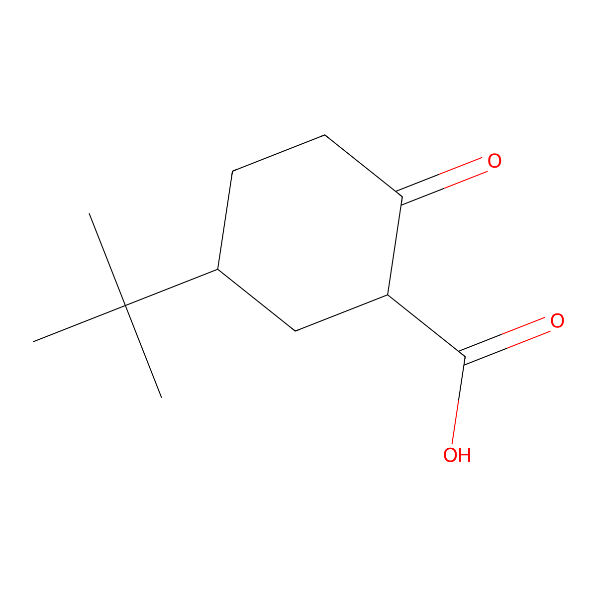 5-Tert-butyl-2-oxocyclohexane-1-carboxylic acid molecular structure, CAS 42031-70-9