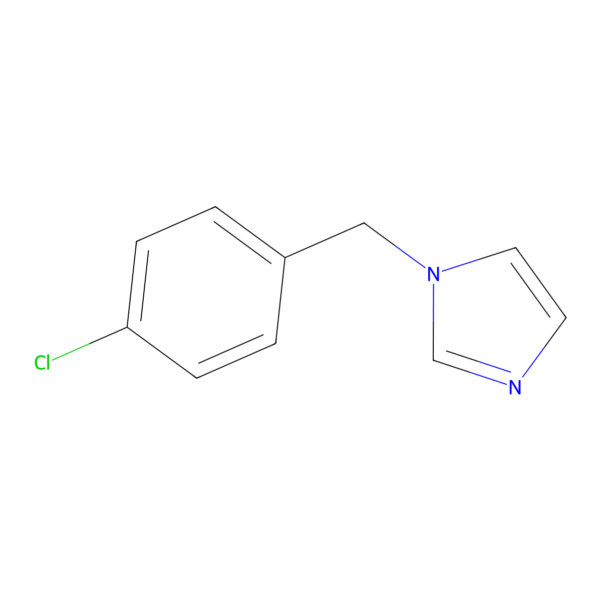 1-(4-chlorobenzyl)-1H-imidazole molecular structure, CAS 42032-27-9