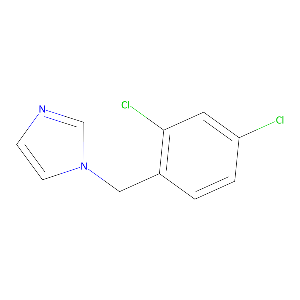1-(2,4-dichlorobenzyl)-1H-imidazole molecular structure, CAS 42032-28-0