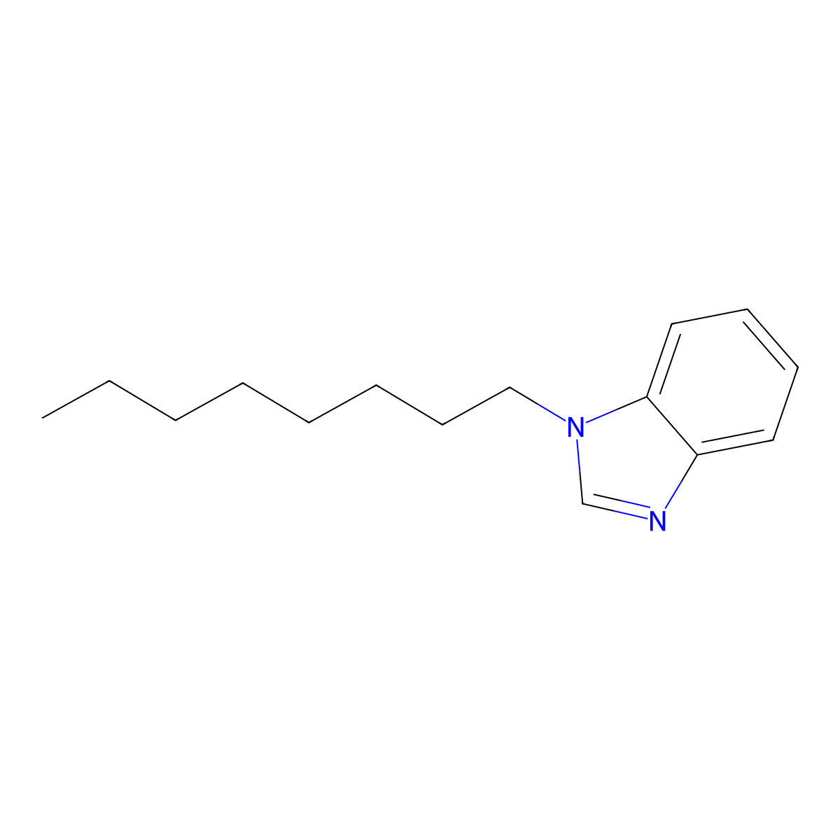 1-Octylbenzimidazole molecular structure, CAS 42032-46-2