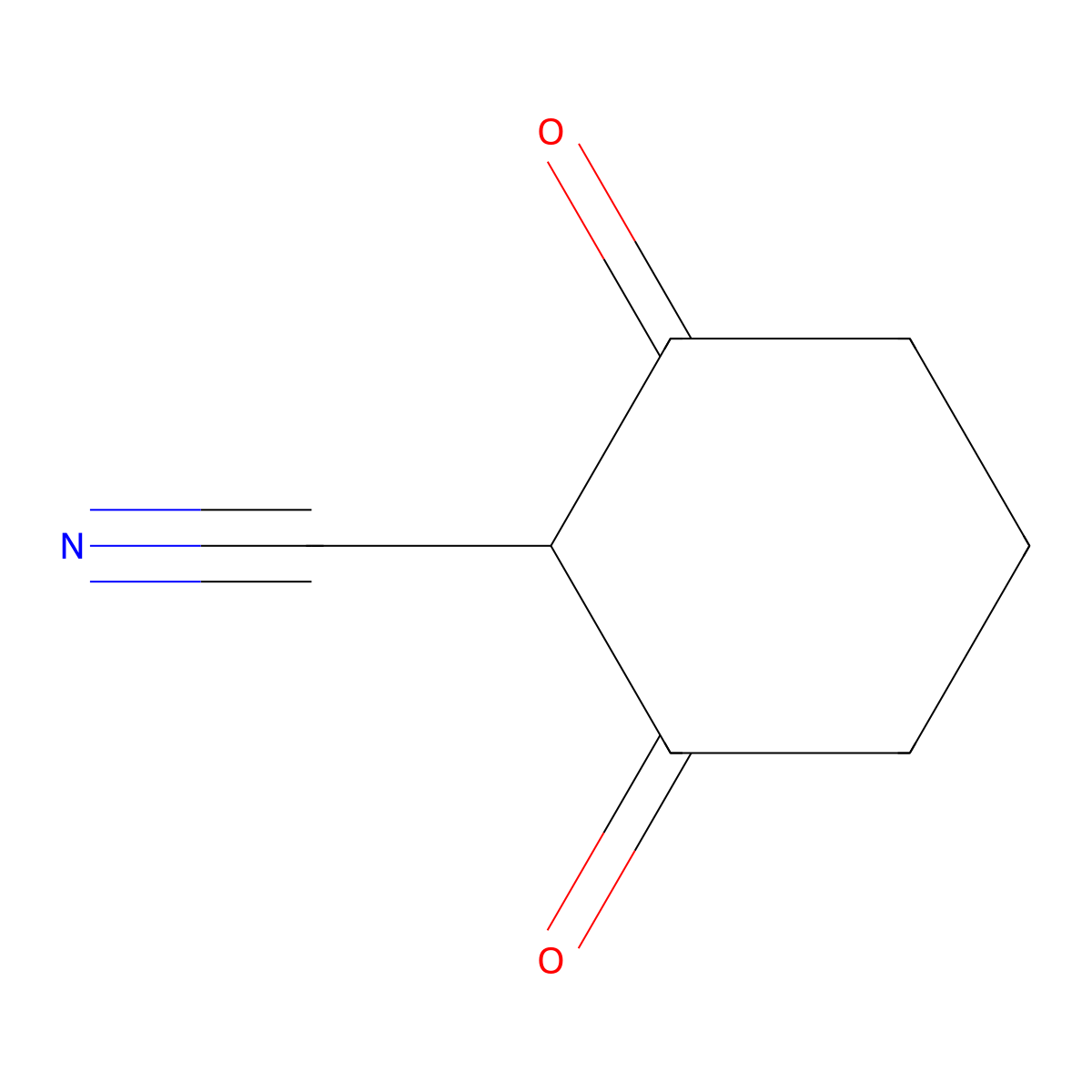 2,6-Dioxocyclohexanecarbonitrile molecular structure, CAS 42038-85-7