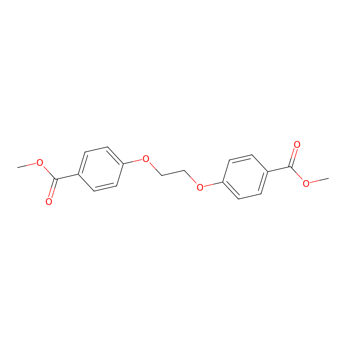 Dimethyl 4,4'-(1,2-ethanediylbis(oxy))bisbenzoate molecular structure, CAS 4204-60-8
