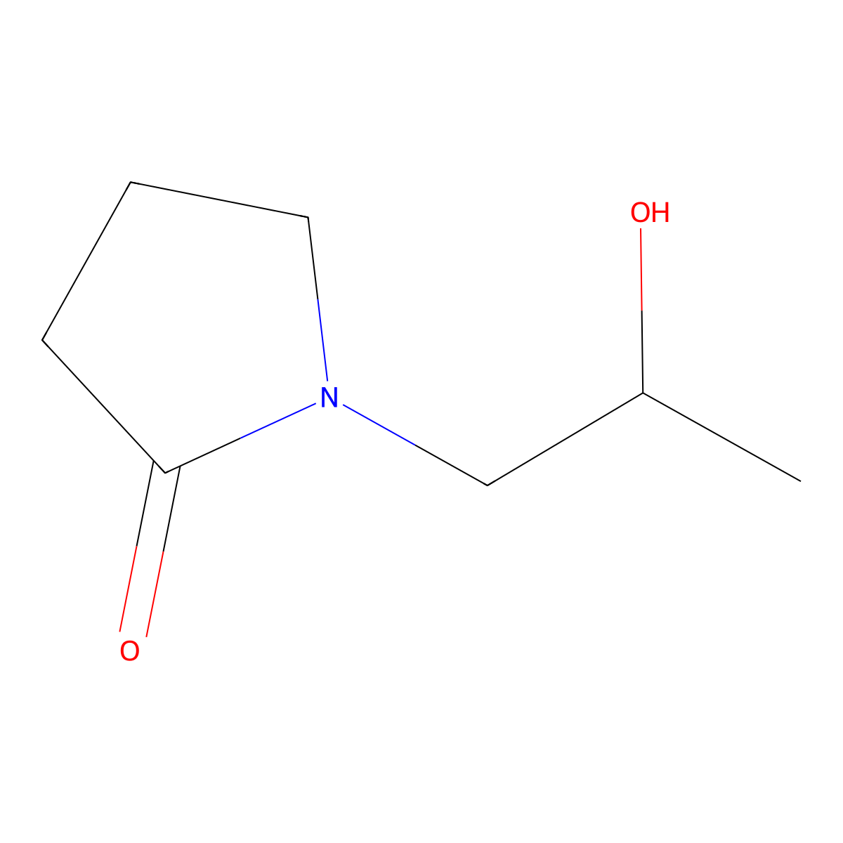 1-(2-Hydroxypropyl)pyrrolidin-2-one molecular structure, CAS 4204-66-4
