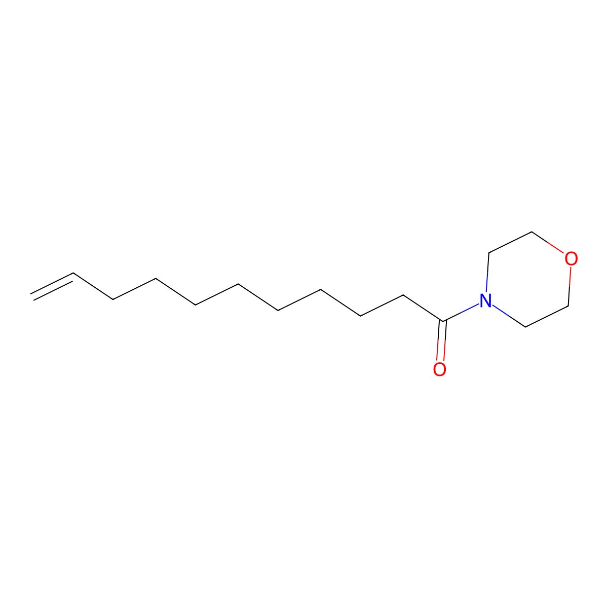 N-10-Undecenoylmorpholine molecular structure, CAS 4204-68-6
