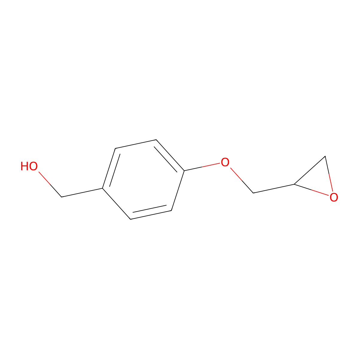 2-{[4-(Hydroxymethyl)phenoxy]methyl}oxirane molecular structure, CAS 4204-78-8