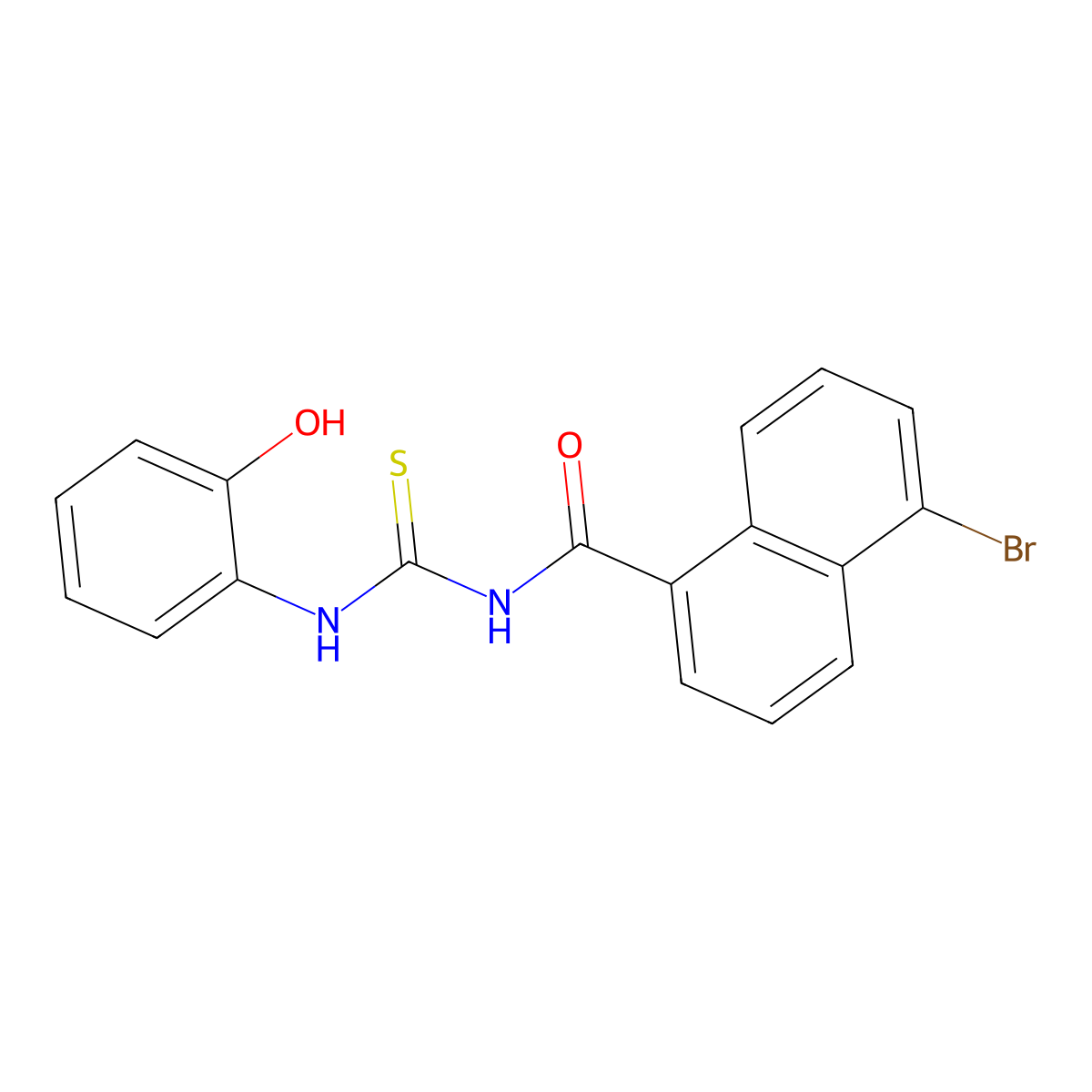 5-bromo-N-[(2-hydroxyphenyl)carbamothioyl]naphthalene-1-carboxamide molecular structure, CAS 4204-91-5