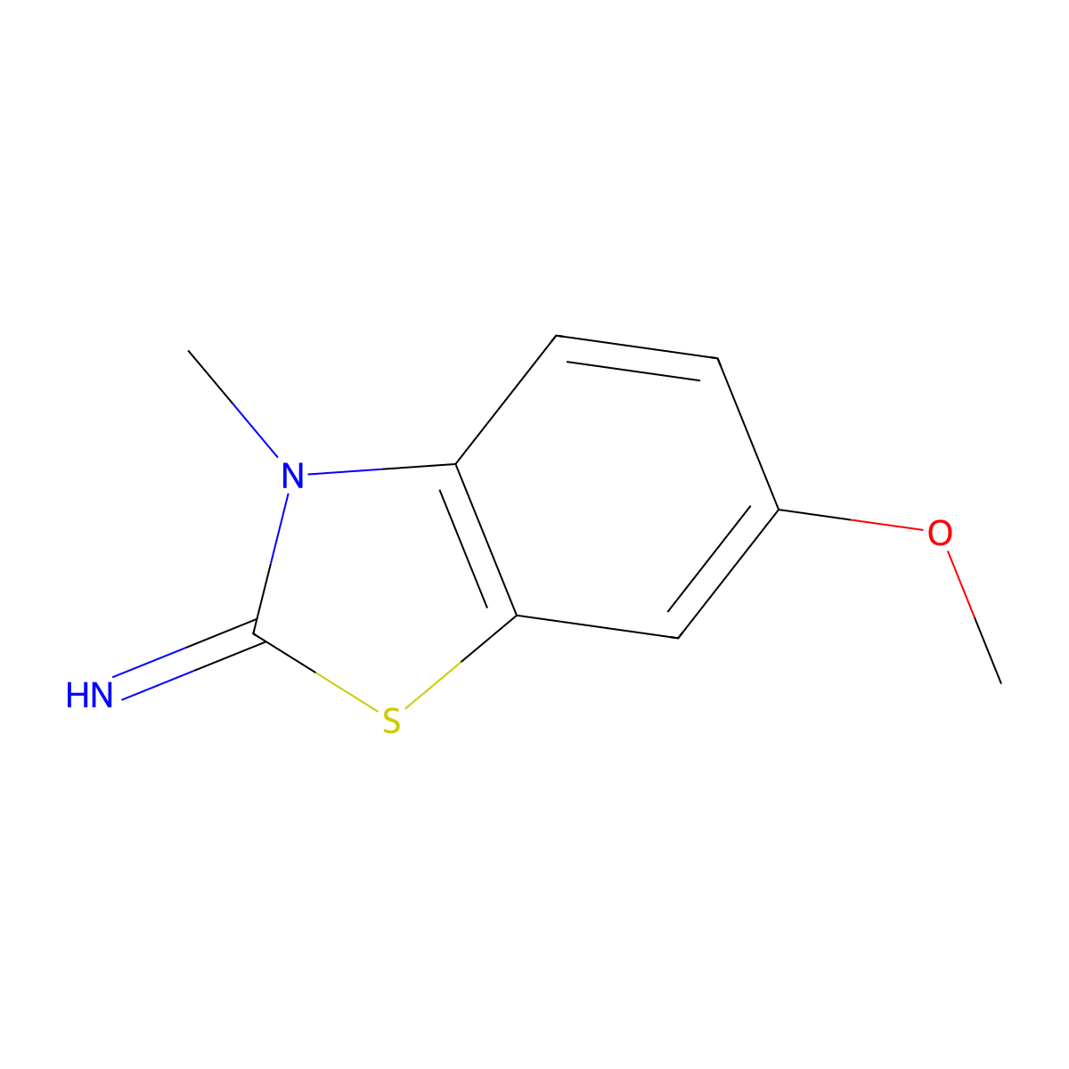 6-Methoxy-3-methyl-1,3-benzothiazol-2-imine molecular structure, CAS 42040-25-5