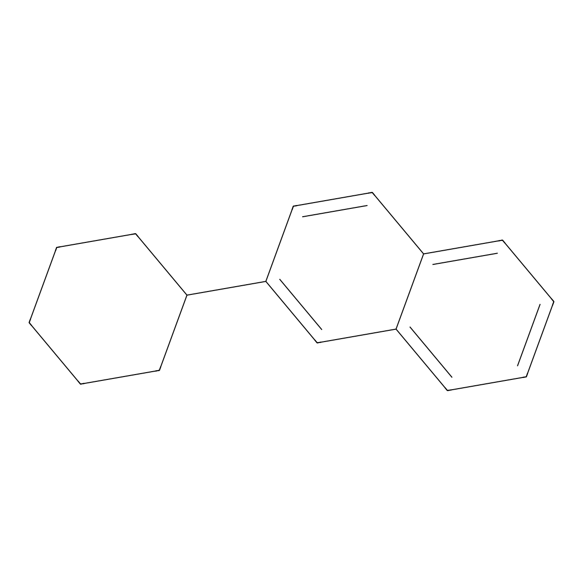 2-Cyclohexylnaphthalene molecular structure, CAS 42044-07-5