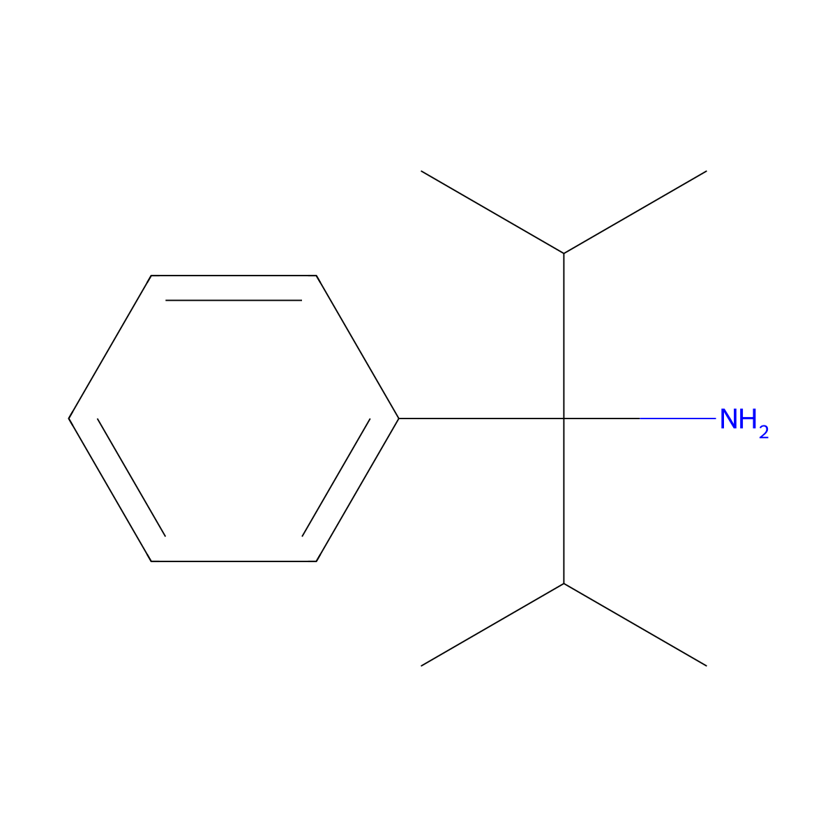 2,4-Dimethyl-3-phenylpentan-3-amine molecular structure, CAS 42044-72-4