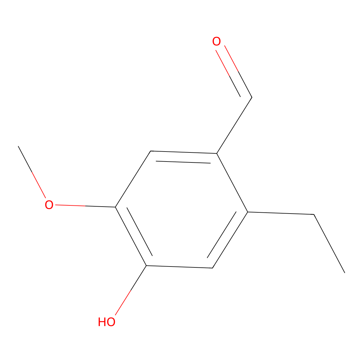 2-Ethyl-4-hydroxy-5-methoxybenzaldehyde molecular structure, CAS 42044-80-4