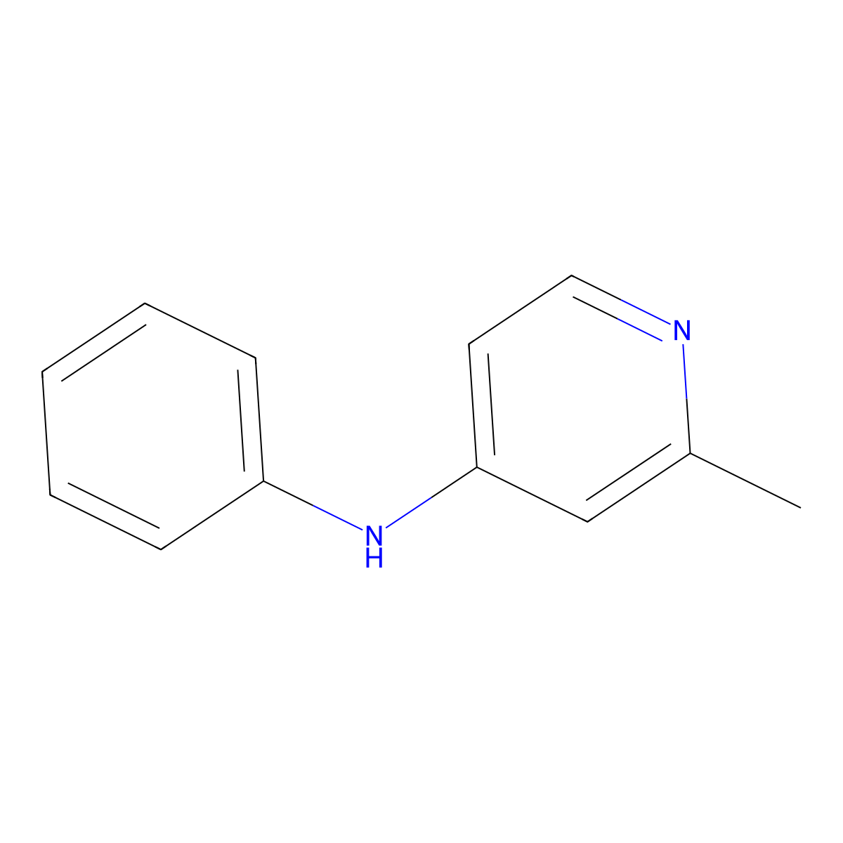 2-methyl-N-phenyl-pyridin-4-amine molecular structure, CAS 42045-71-6