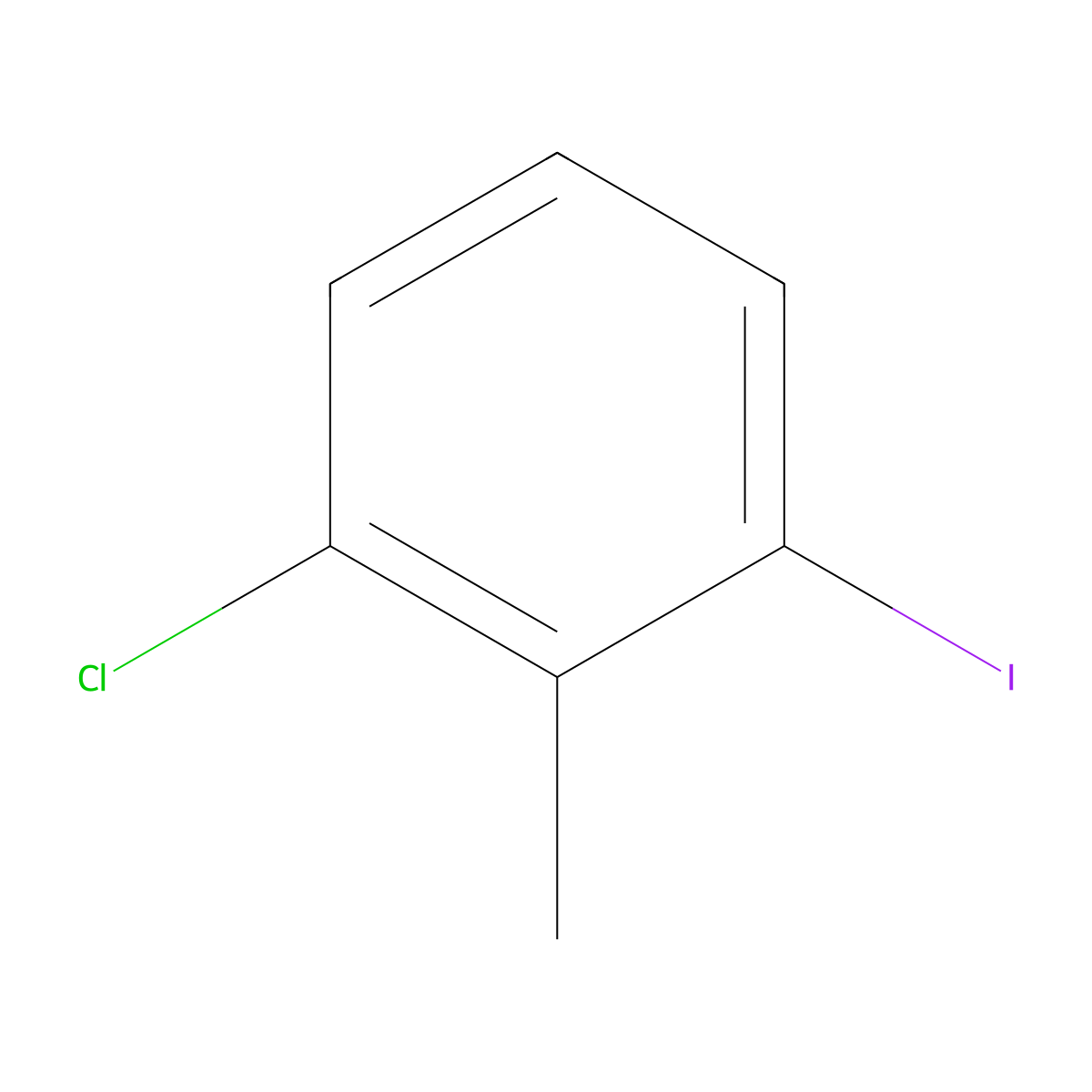1-Chloro-3-iodo-2-methylbenzene molecular structure, CAS 42048-11-3
