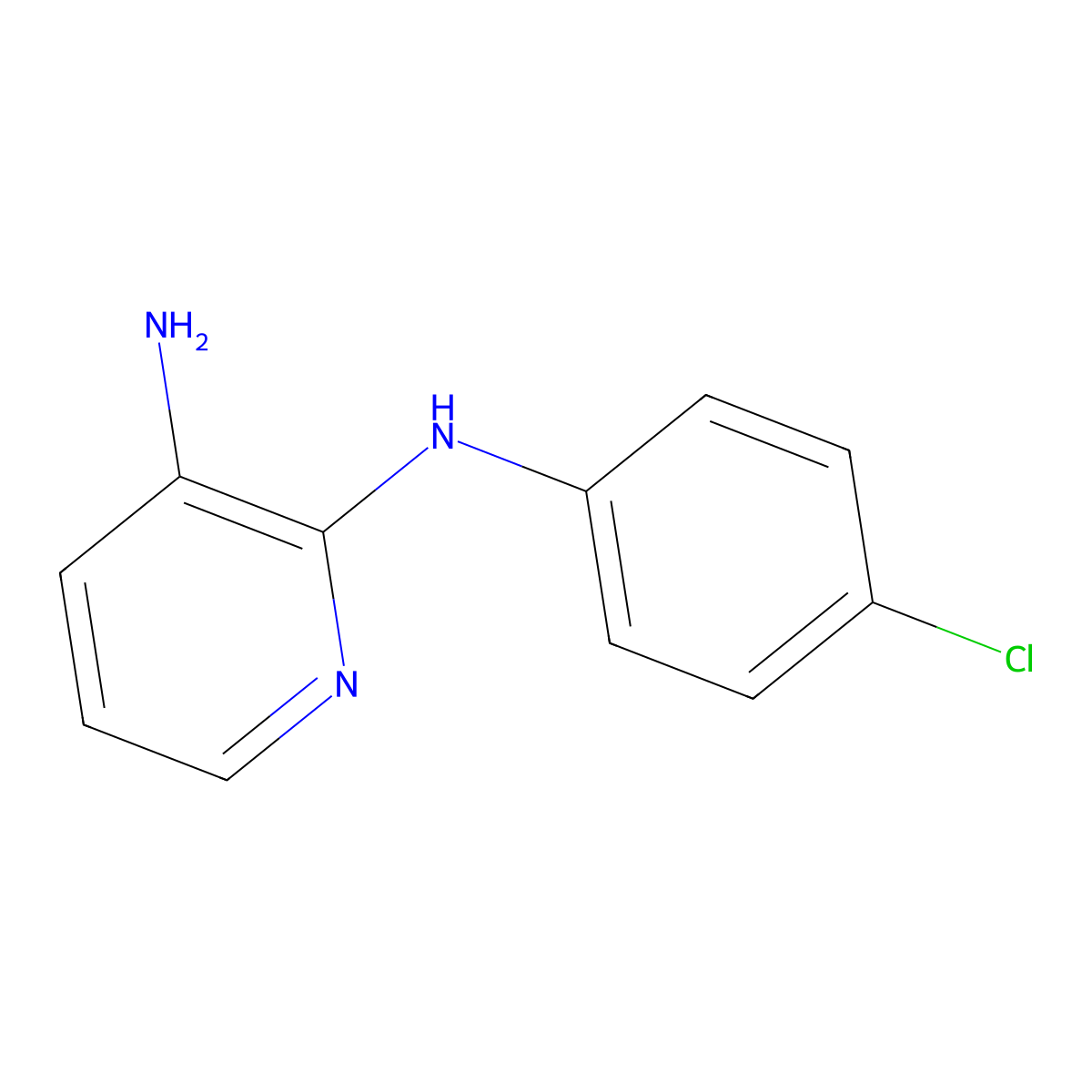 N2-(4-chlorophenyl)pyridine-2,3-diamine molecular structure, CAS 42048-23-7