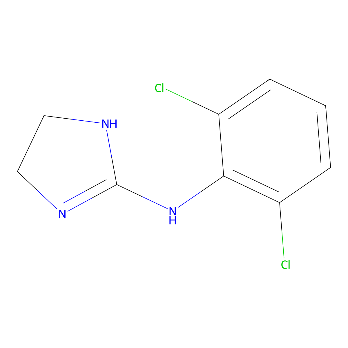 Clonidine molecular structure, CAS 4205-90-7