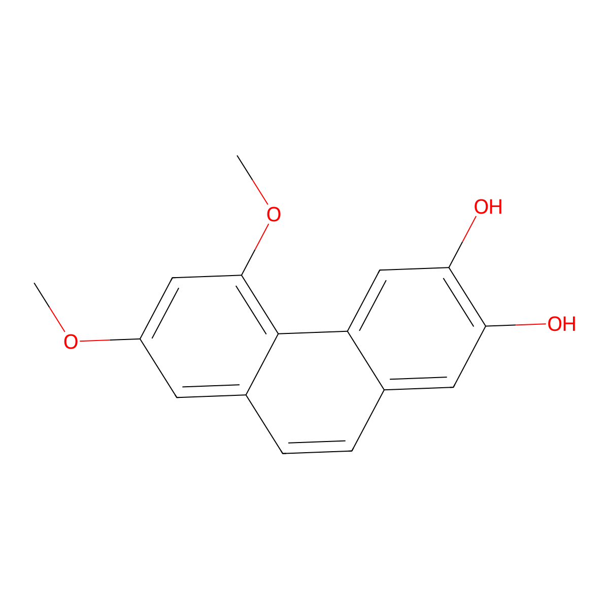 5,7-Dimethoxyphenanthrene-2,3-diol molecular structure, CAS 42050-16-8