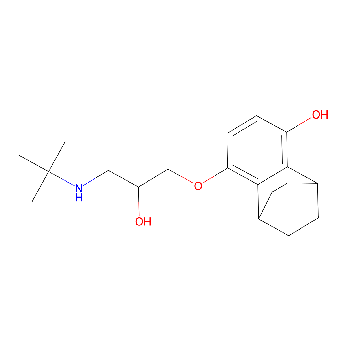 Nafetolol molecular structure, CAS 42050-23-7
