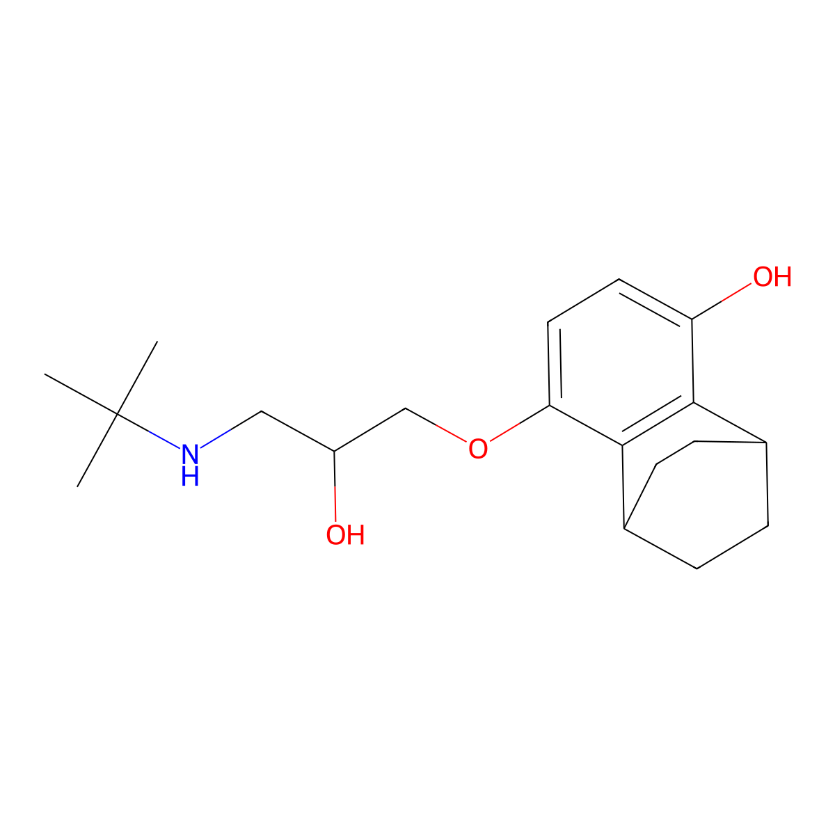 Nafetolol molecular structure, CAS 42050-23-7