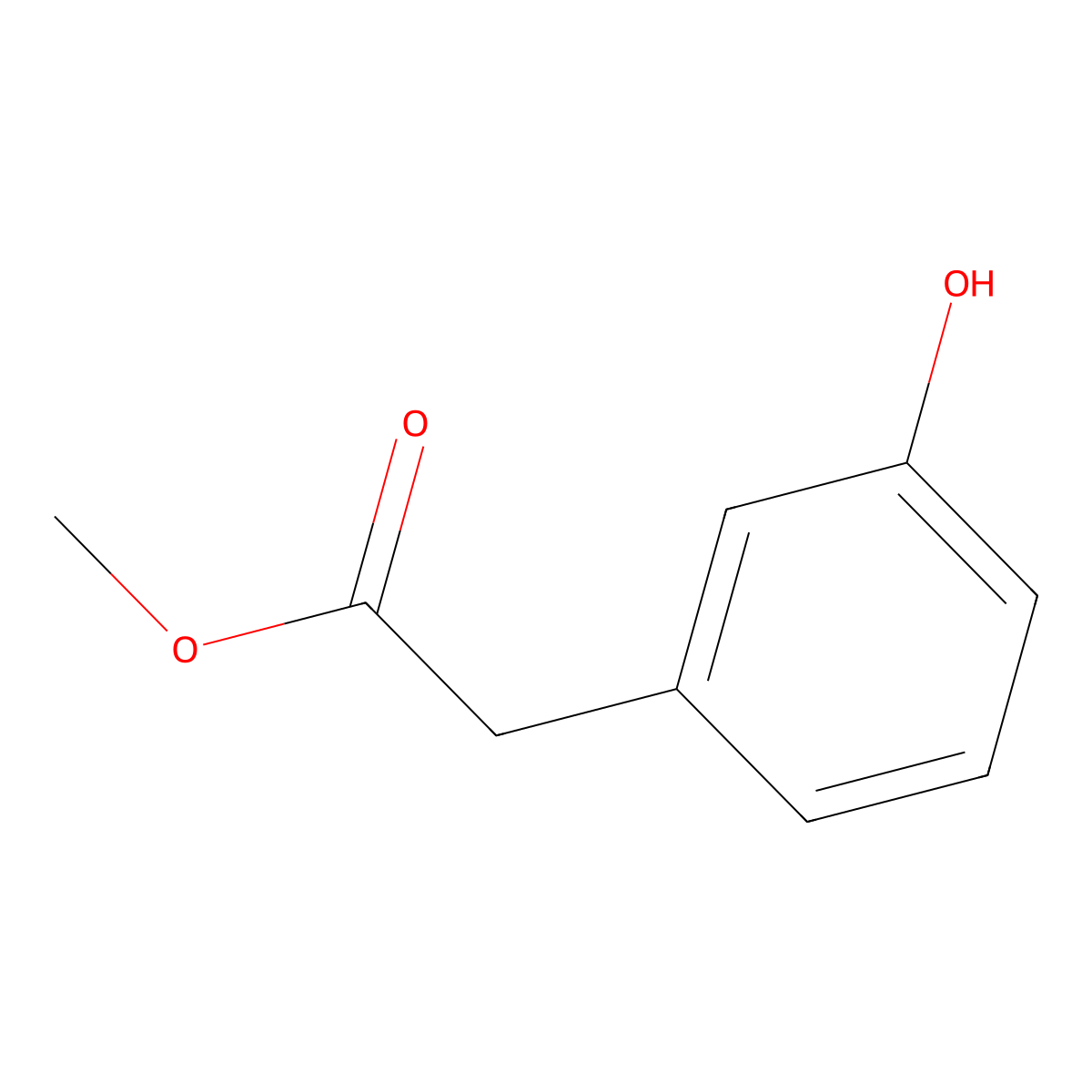 Methyl 3-Hydroxyphenylacetate molecular structure, CAS 42058-59-3