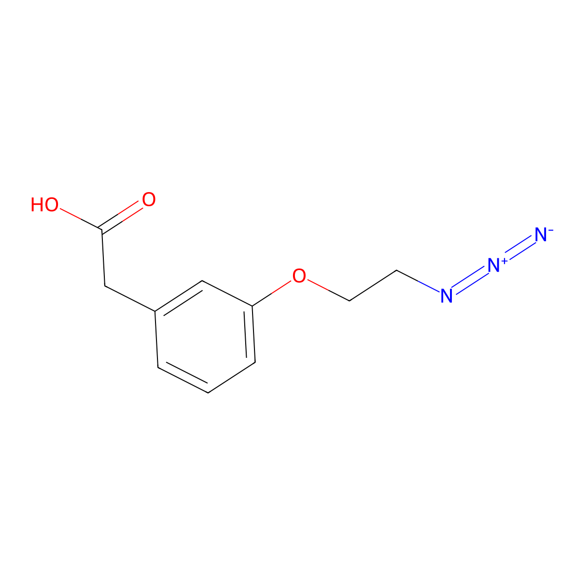 [3-(2-Azidoethoxy)phenyl]acetic acid molecular structure, CAS 42058-77-5