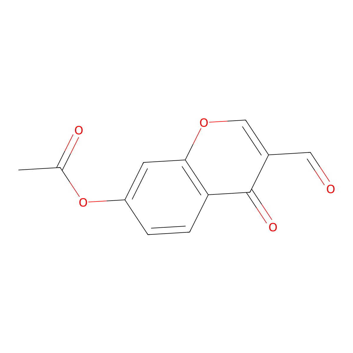 3-Formyl-4-oxo-4H-chromen-7-ylacetate molecular structure, CAS 42059-49-4