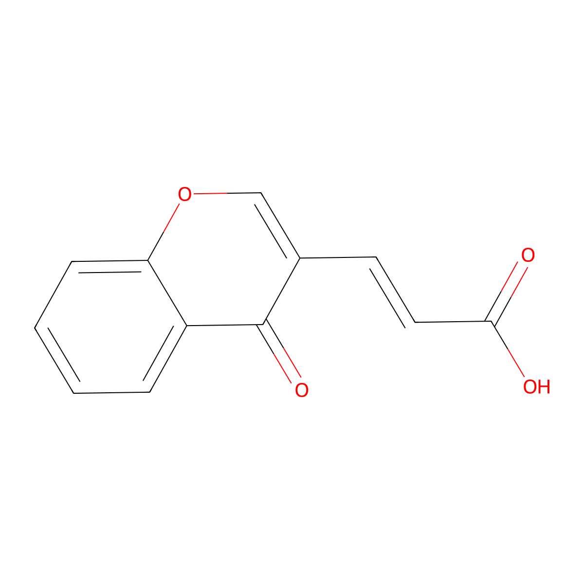 (2E)-3-(4-Oxo-4H-chromen-3-yl)acrylic acid molecular structure, CAS 42059-58-5