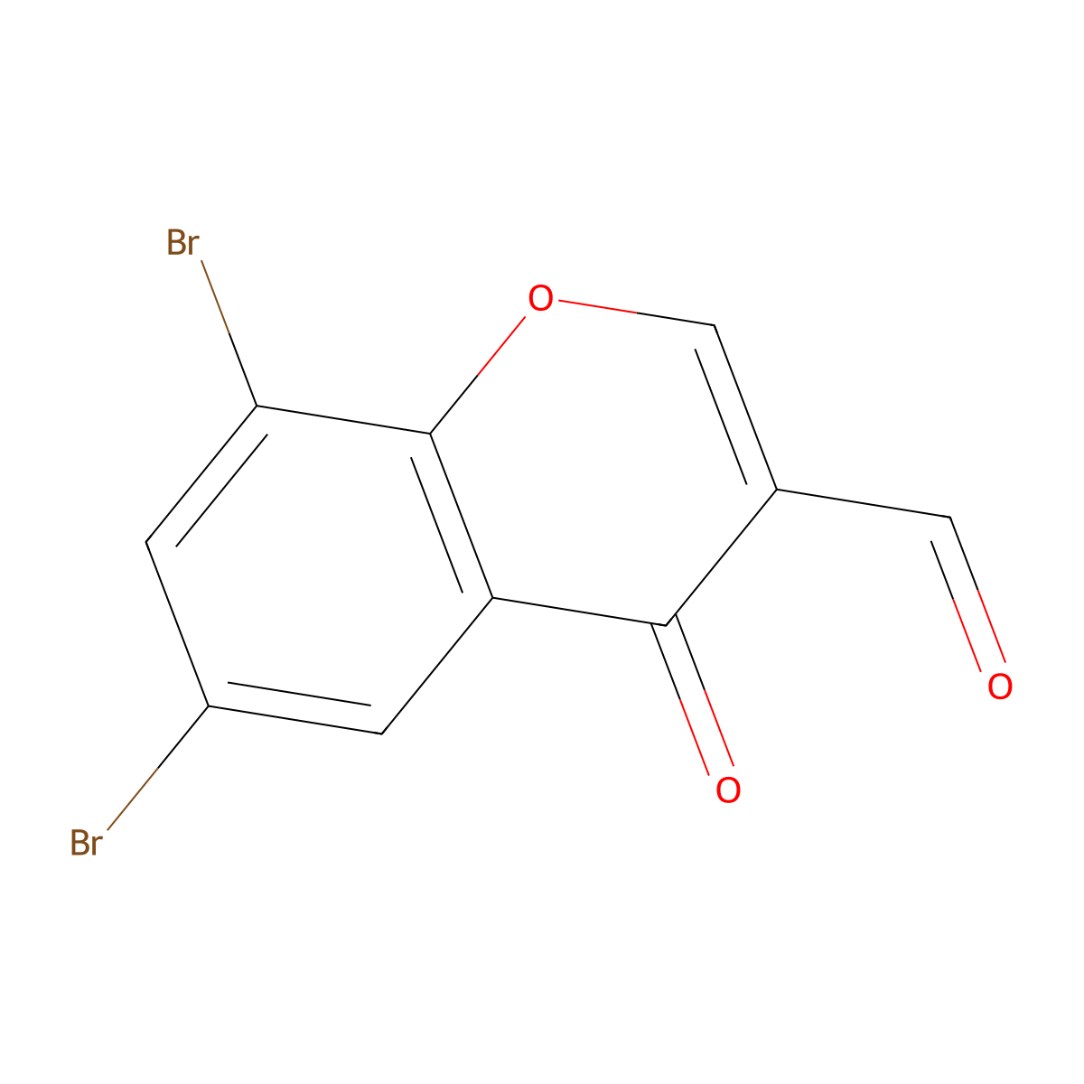 6,8-Dibromo-3-formylchromone molecular structure, CAS 42059-76-7