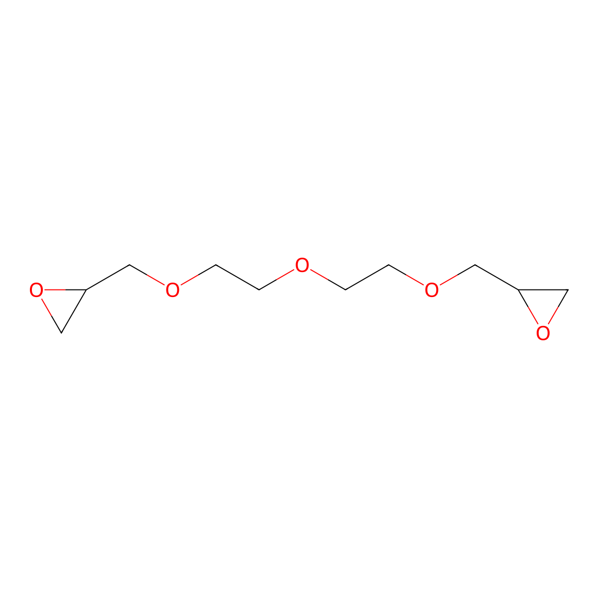 Diethylene glycol diglycidyl ether molecular structure, CAS 4206-61-5