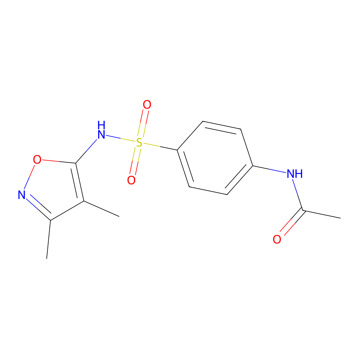 N(4)-Acetylsulfisoxazole molecular structure, CAS 4206-74-0